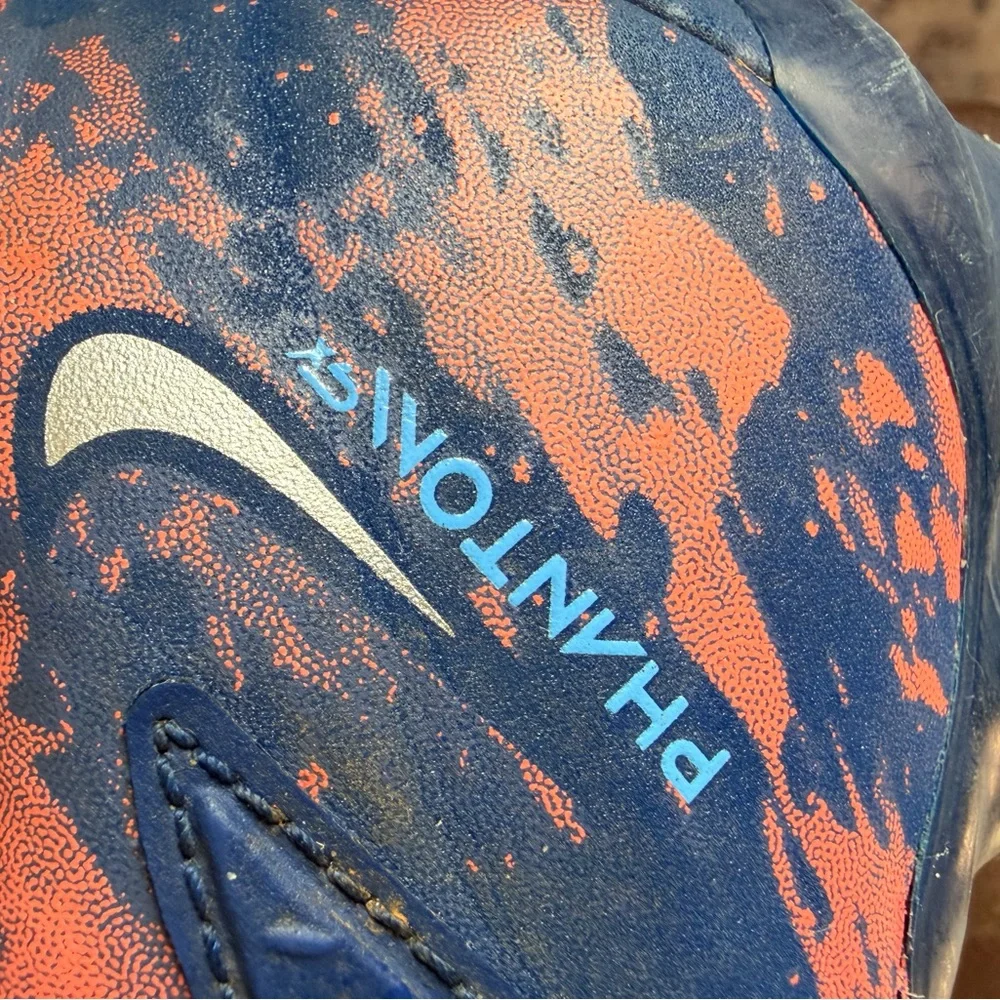 Nike Blue and Coral Soccer Cleats